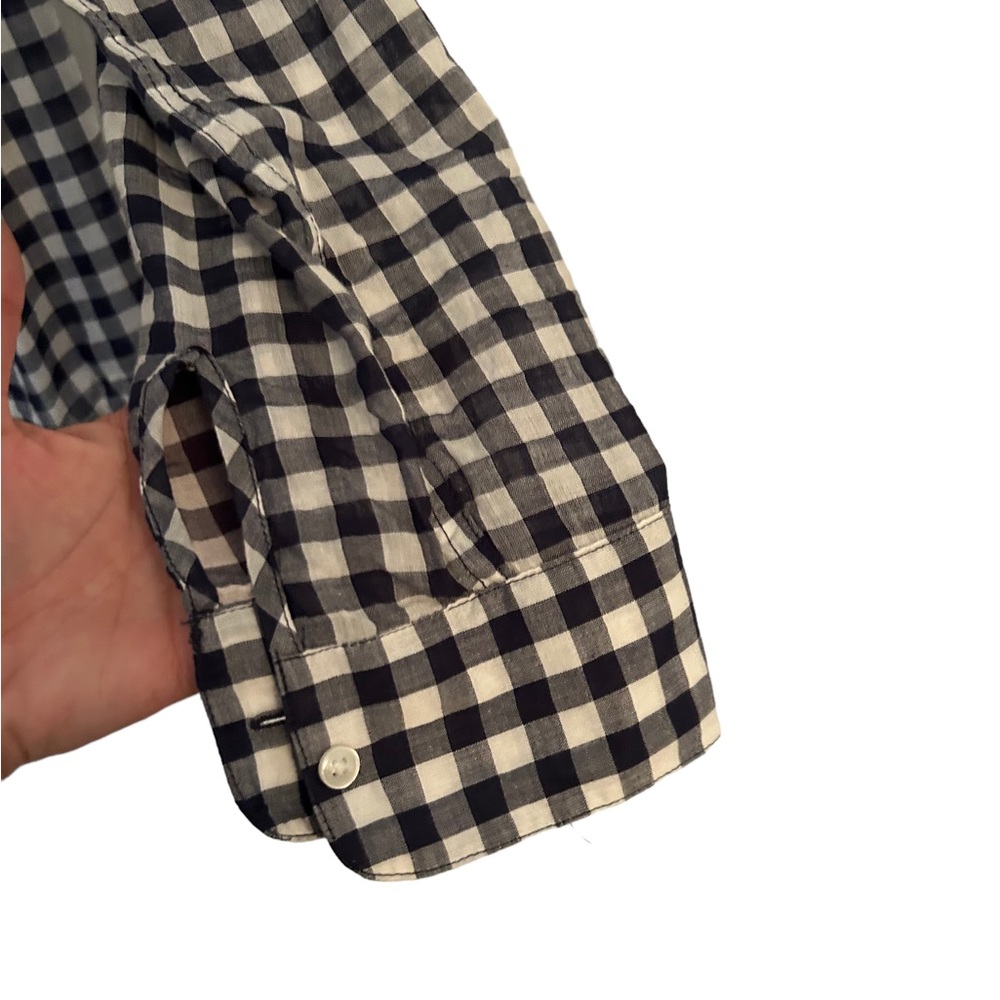 Gap Blue Plaid Button Down Shirt Size Medium - image 3